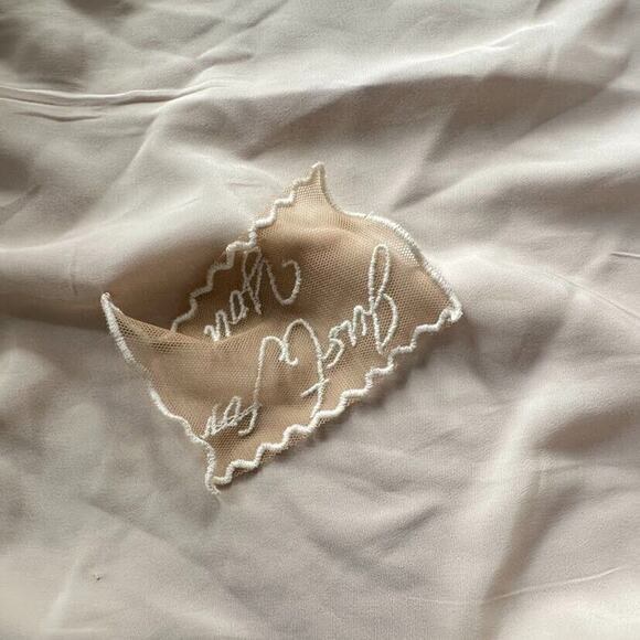 Robed with Love Pink Hildy Robe Short Tie Belt Satin Floral Sheer Size Medium M - Picture 7 of 16